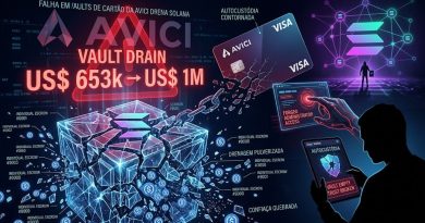 Falha em vaults de cartão da Avici drena US$ 653 mil na Solana - falha vaults avici solana