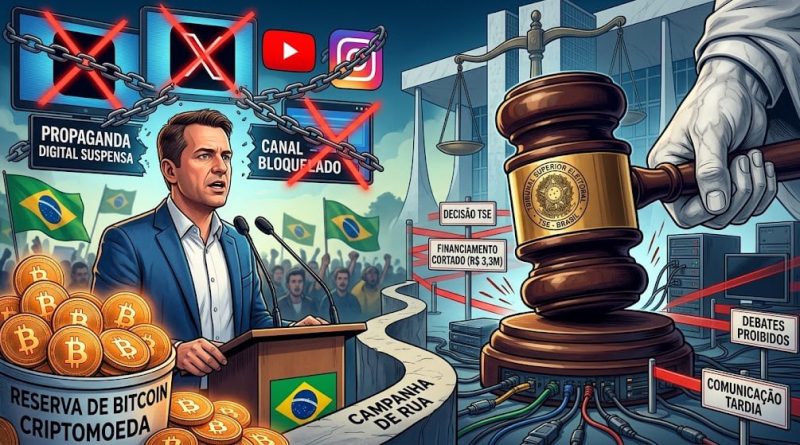Justiça Eleitoral barra propaganda digital de candidato pró-bitcoin - candidato pró-bitcoin eleições 2026