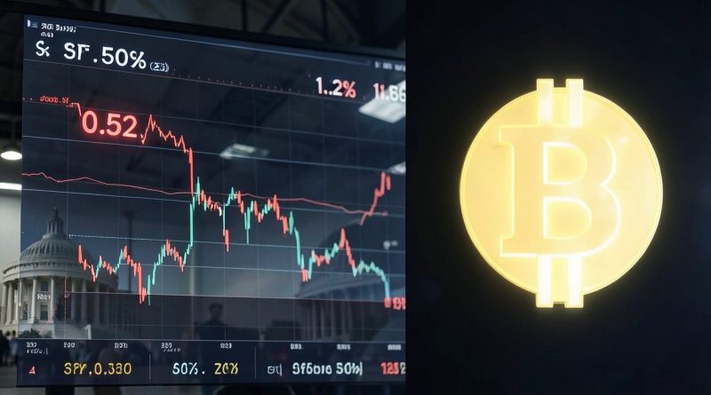 S&P 500 recua e bitcoin avança enquanto mercado espera atas do Fed - S&P 500 Bitcoin divergência FOMC atas