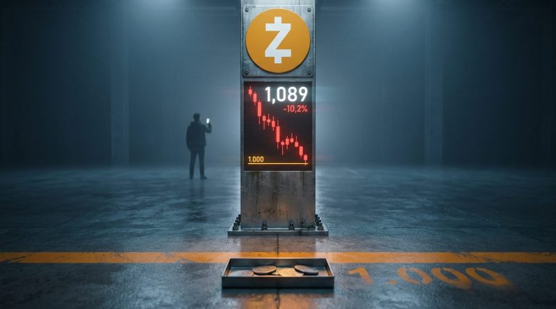 ZEC cai 35% desde o topo e analistas veem presente na queda - correção do Zcash