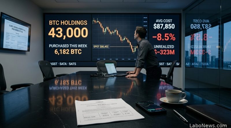 A reserva da Strive chegou a 43 mil bitcoins e vale US$ 323 milhões menos do que custou - tesouraria de bitcoin