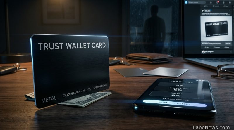 O cartão da Trust Wallet não existe e a marca já foi usada em três domínios falsos e em um anúncio pago - phishing
